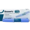 Ozempic 1 mg semaglutide injection pen with teal cap on white background